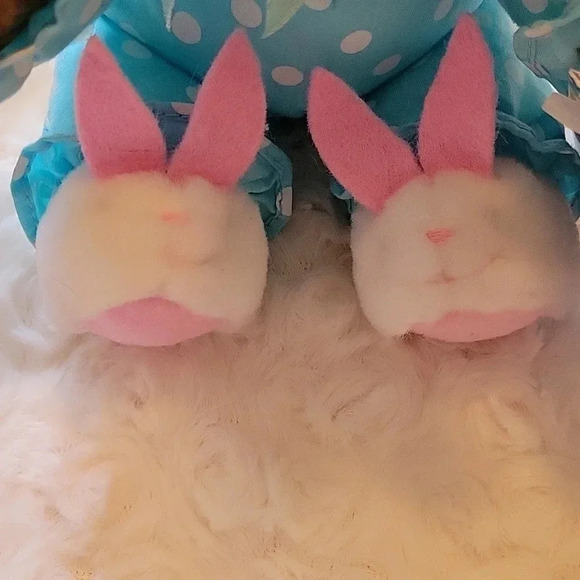 🌴3/$15🌴  Vintage blue polka dot Papel Bearly Bunny Jr in costume kids - Picture 12 of 15